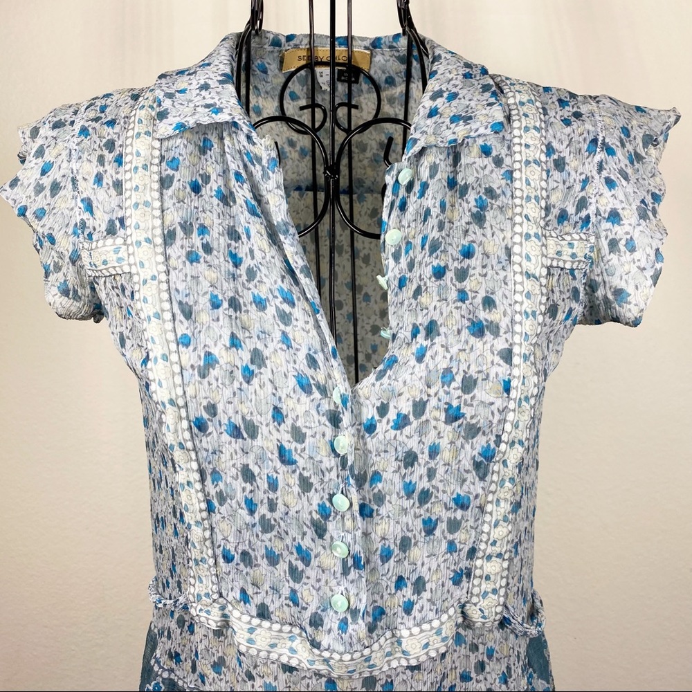 See By Chloe Anthropologie Silk Blouse Size 2 - Picture 2 of 8